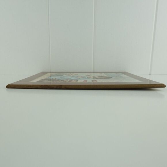 Vintage Bonella Milano Italy Print on Wood Boy Praying Childs Room - Picture 9 of 11